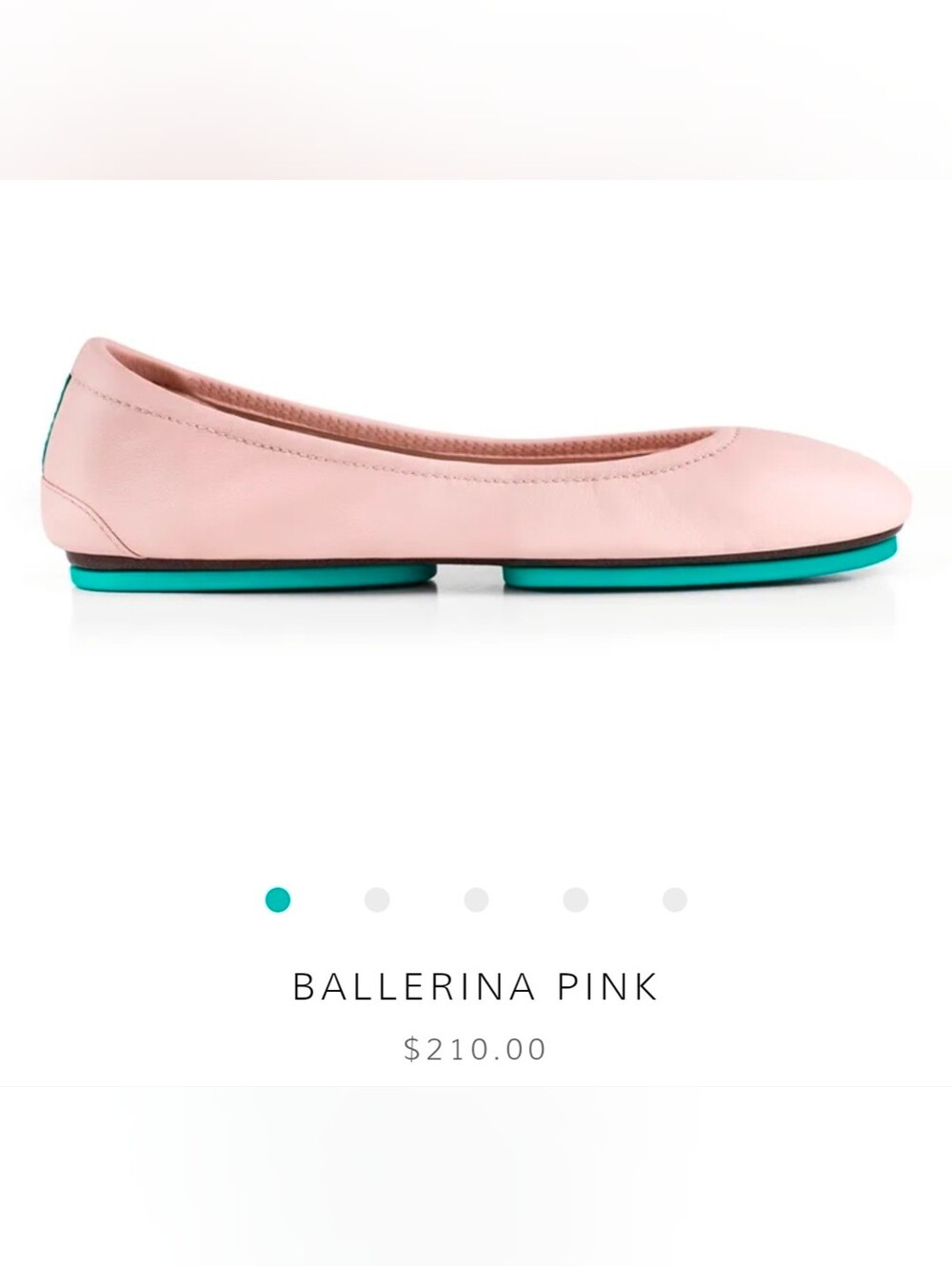 Authentic Tieks by Gavrieli Ballet Pink leather flats. Women's Size 6.